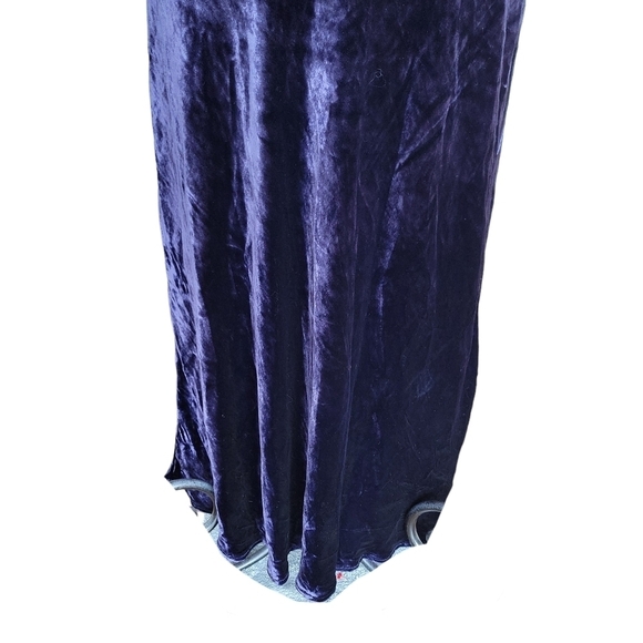 J. Crew | NWT Navy Blue Silk Velvet Lush Halter Slip Evening Dress -Size 6 - Picture 7 of 13